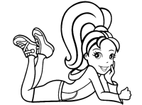 Een kleurplaat van  polly pocket